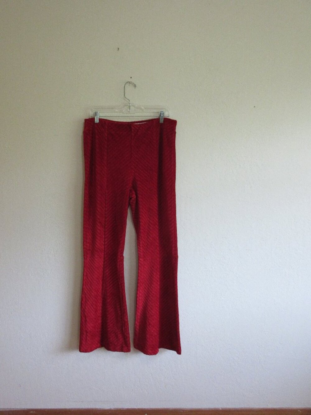FREE PEOPLE Red Corduroy XL Bell Bottoms Flare Leg Pants